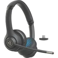 JLab Go Work Gen 2, Bekabeld en draadloos, Gesprekken/muziek, 20 - 20000 Hz, 156,5 g, Hoofdtelefoon met microfoon, Zwart, Blauw