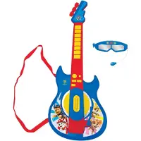 Ryhmä Hau Guitare Electronique Lumineuse 59 cm Lunettes et Micro Pat’Patrouille