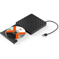 Krux Draagbare DVD-speler - - EENHEID - USB 2.0 - Compatibel met CD/DVD - Zwarte kleur