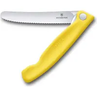 SmartaSaker Zwitserse Classic Draagbare Fruitmes - Geel, 11 cm