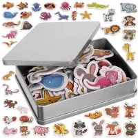 Kruzzel Magnetische Dieren: 40 Kleurrijke Educatieve Magneten