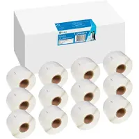 G&G Etiketten , compatibel met Dymo 99012/s0722400, 12x260 st, ablatable, B 89 x H 36 mm wit