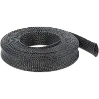 DeLOCK Polyester kabelsleeve | rekbaar | 25mm | zwart | 10 meter