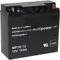 Multipower MP18-12/12V 18 Ah Lood Batterij AGM Met VdS Goedkeuring 4260476411205