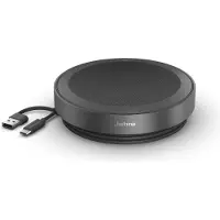 Jabra Speak2 75 UC – Draagbare Speakerphone – Bluetooth, USB-A & USB-C – Inclusief Link 380a USB-adapter – Conferentiespeaker met 4 Microfoons – Geschikt voor alle UC-platforms – Donkergrijs