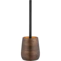Wenko Toiletset Palena bronskleur, met verwisselbare borstelkop