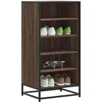 vidaXL Schoenenrek 48x38x97,5 cm bewerkt hout bruin eikenkleurig