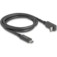 DeLOCK USB-C kabel | haaks (boven/beneden) | USB3.1 10 Gbps | PD 60W | 4K 60Hz | zwart | 1 meter