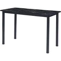 En.casa Eettafel Tammela 120x60x75 cm marmer zwart