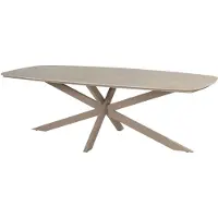 4SO Prado dining tuintafel 240x105xH75 cm latte met keramisch deens ovaal blad