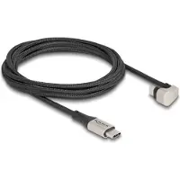 DeLOCK USB-C kabel | haaks U-bocht/recht | USB2.0 | PD 60W | nylon | 2 meter