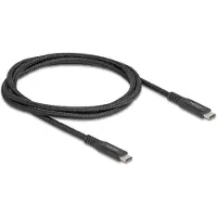 DeLOCK USB 20 Gbps Cable USB Type-C male to male PD 3.0 100 W E-Marker 1 m black metal