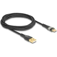 DeLOCK USB 2.0 Cable Type-A male to USB Type-C male with Fast Charging 60 W transparent 2 m