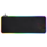 SPIRIT OF GAMER Darkskull RGB - Gaming Muismat XXL – Mousepad XXL - RGB LED Verlichting - Antislip – Zwart - 80x30 cm