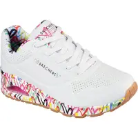 SKECHERS Sneakers laag 'Uno-Loving Love' blauw / geel / rood / natuurwit
