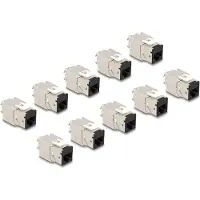 DeLOCK Keystone Modul RJ45 jack to LSA Cat.6A toolfree black set 10 pieces