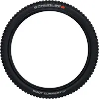 Schwalbe Eddy Current, 29 inch, mountainbikeband, tubeless ready (klaar voor gebruik zonder binnenband), vouwbare bandrand, geschikt voor trail en off-road gebruik, kleur: zwart, accentkleur: oranje