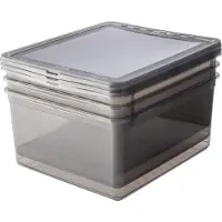 Keeeper Kunststof Opbergbox 18 l Met deksel Grijs 33,5 x 39 x 25,5 cm