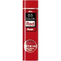Pentel Potloodstift Pentel 0.5mm rood koker à 20 stuks | 10 stuks