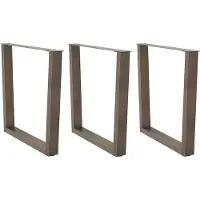 vidaXL Eettafelpoten 3 st V-vormig 90x(72-73,3) cm staal naturel