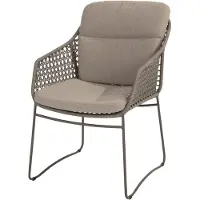4 Seasons Outdoor Moretti lounge dining stoel - bruin