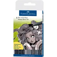Faber-Castell tekenstift - Pitt Artist Pen - Manga - Basic - 8-delig - FC-167107