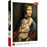 Trefl legpuzzel 1000 stukjes Lady with a cat puzzel volwassenen.