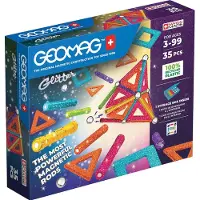 Geomag Classic Glitter Panels Recycled - Magnetisch Constructiespeelgoed met Glitterpanelen - 35-delig