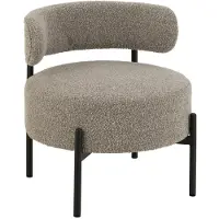 J-Line Lounge stoel Boucle Triplex/Polyester Grijs/Zwart