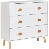 Beliani CLOUDY - Commode - Wit/Lichthout - MDF