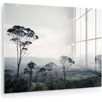 MuchoWow Glasschilderij 160x120 cm - Schilderij acrylglas - Bomen - Lucht - Natuur - Foto op glas - Muurdecoratie woonkamer - Wanddecoratie slaapkamer - Schilderijen