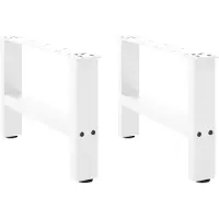 vidaXL Salontafelpoten 2 st 50x(30-31) cm staal wit
