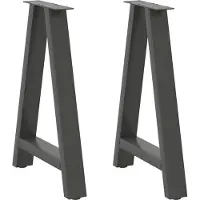 vidaXL Eettafelpoten 2 st A-vormig 50x(72-73) cm staal antraciet