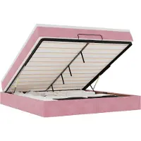 vidaXL Ottoman bed met matras 180x200 cm fluweel roze
