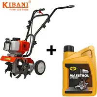 Kibani Mini Grondfrees Benzine - Inclusief Kroon Olie - 52cc - 30CM breedte - 2.0PK - Tuinfrees - Tuinfrees Benzine - Bodemfrees - Tuinploeg - Grondfreesmachine