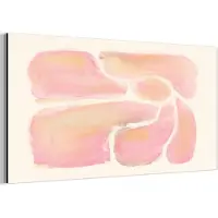 MuchoWow Aluminium schilderij 80x40 cm - Wanddecoratie metaal - Bloemen - Roze - Natuur - Boho - Metalen muurdecoratie woonkamer - Decoratie industrieel - Foto op dibond - Industriële accessoires slaapkamer