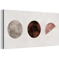 MuchoWow Aluminium schilderij 160x80 cm - Wanddecoratie metaal - Vormen - Verf - Bruin - Abstract - Metalen muurdecoratie woonkamer - Decoratie industrieel - Foto op dibond - Industriële accessoires slaapkamer