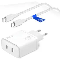 Phreeze 35w Originele Super Snellader - Usb C naar usb C Kabel (2x) - Oplader - 1 Meter Oplaadstekker - Geschikt voor S24 S23 S22 S21 S20 S10 S8 A54 A55 A25 A24 A23 A14 A15