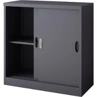 En.casa Lockerkast Rieti bureaukast 90x40x90 cm donkergrijs