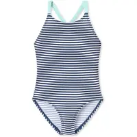 Schiesser Badpak ' Aqua Kids Girl ' blauw / aqua / wit