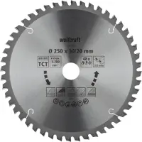Wolfcraft Kap- en verstekzaagblad | HM | 48 Zähne | Ø250mm | 1 stuk - 6547000