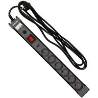 Sthor - Overspanningsbeschermingsstekkerdoos - 6 Stopcontacten - 3m