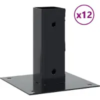 vidaXL Paonderstellen vierkant 12 st gepoedercoat staal antraciet
