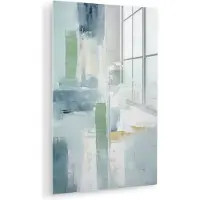 MuchoWow Glasschilderij 100x150 cm - Schilderij acrylglas - Verf - Moderne kunst - Abstract - Grijs - Foto op glas - Muurdecoratie woonkamer - Wanddecoratie slaapkamer - Schilderijen