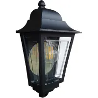 Elstead Lighting LED Wand Buitenlamp Deco Lane | 1X E27 Max 60W | IP44 | Dimbaar | Black