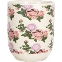Clayre & Eef Mok 100 ml Beige Roze Porselein Bloemen