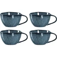 Leonardo Koffiekop Matera Blauw 290ml (4-Delig)