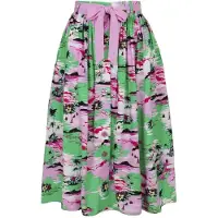 Hell Bunny Midirok - Kai Skirt - XS tot S - voor Vrouwen - meerkleurig - Maat XS
