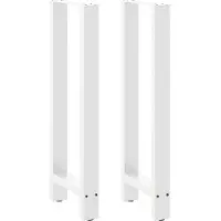 vidaXL Bartafelpoten 2 st 50x(100-101) cm staal wit