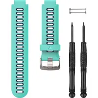 Garmin Forerunner 735 Siliconen Vervanging Horlogebandje - Polsbandje - Wearablebandje - Turquoise/Zwart